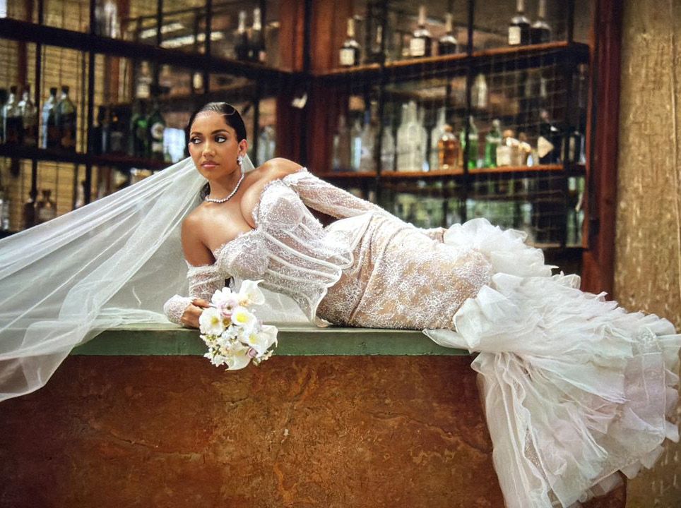 Bride in her gown — bridal makeup by Maquillage by Abyna
